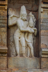 Hindu God Statue in Brihadeeswarar Temple