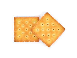 Cracker isolated on over white background