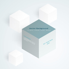 Vector 3d illustration cubes