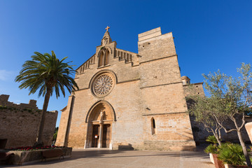 Alcudia Old Town Sant Jaume church in Majorca