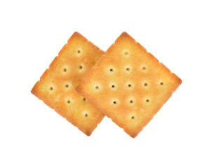 Cracker isolated on over white background