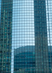 reflection in a skyscraper