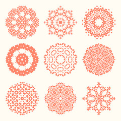 Floral circle elements