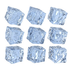 Obraz premium Set of ice cubes