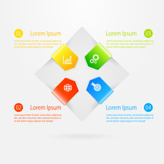 Colorful Template for business presentation.Business icon