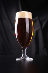Glass of amber ale
