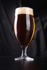 Glass of amber ale