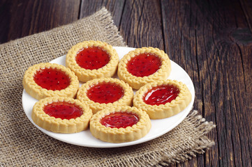 Plate with sweet cookies