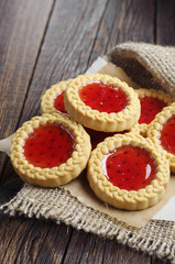 Sweet cookies with jam