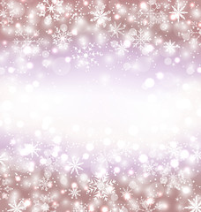 Navidad winter background with snowflakes and copy space for you