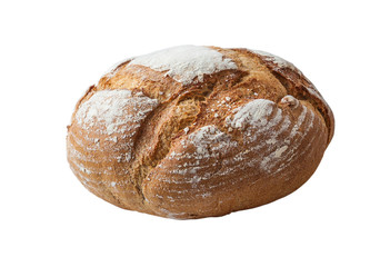 Loaf of wheat bread  isolated