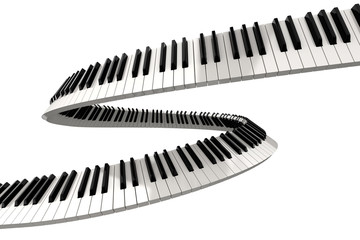 Piano keys (clipping path included) © corund