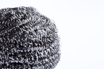 Topfkratzer, Edelstahlspirale, weißer Grund, Studio