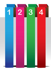 Page Layout Design with Number Banner with Copy Space