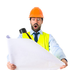 architect with plan