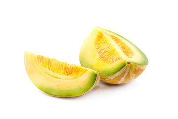 honeydew melon on white background