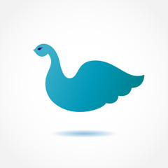 Bird creative concept symbol. Abstract logo design template.