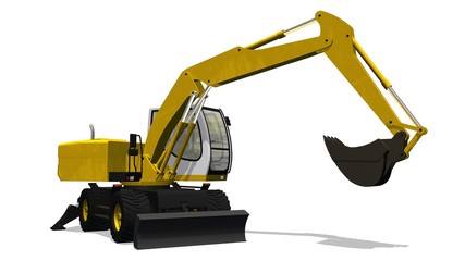 Excavators  isolated on white background