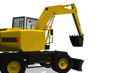 Excavators  isolated on white background