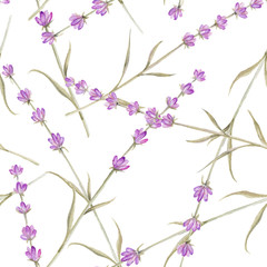 Watercolor pattern with Lavender.