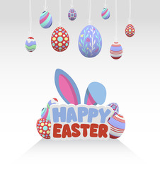 Happy Easter greeting vector