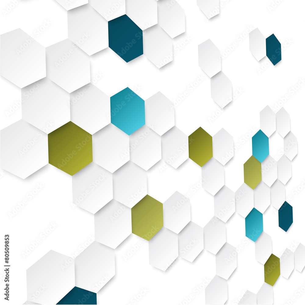 Aufkleber abstract background with color hexagons