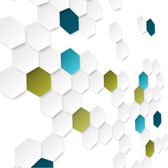 Abstract background with color hexagons