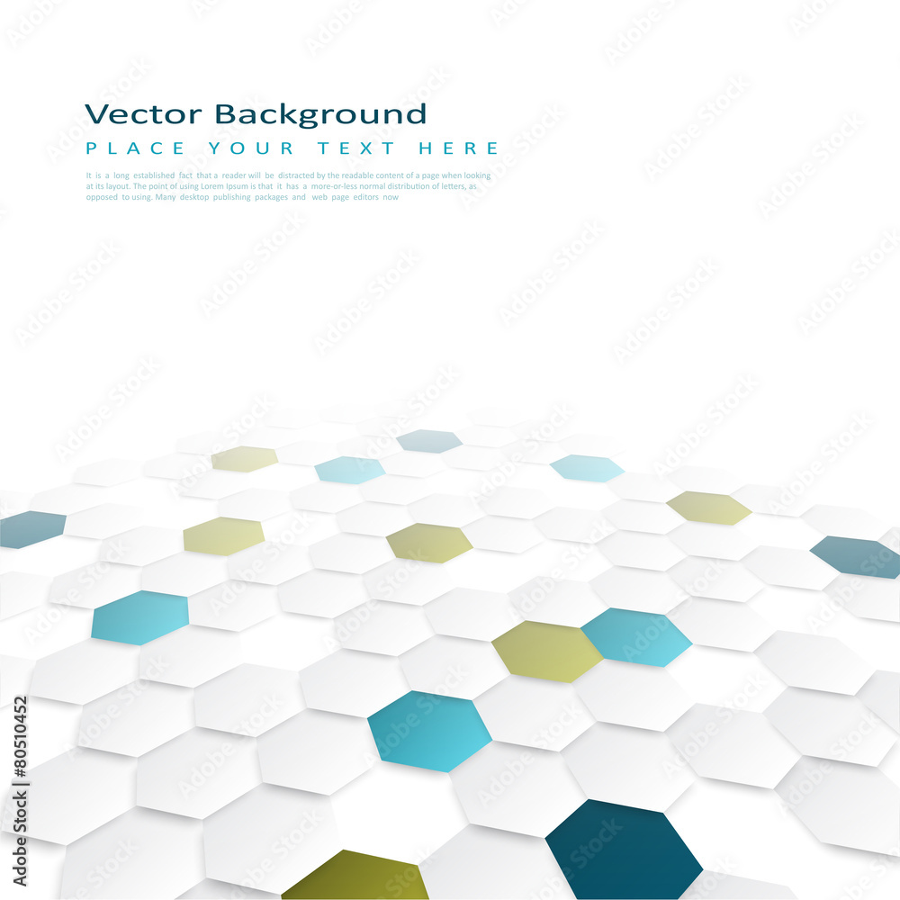 Poster abstract background with color hexagons