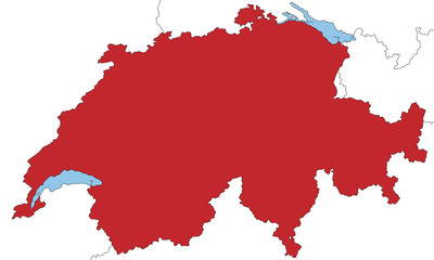 Schweiz in rot