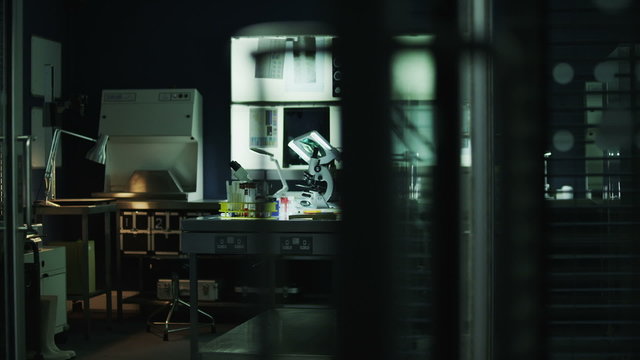View of an empty science laboratory