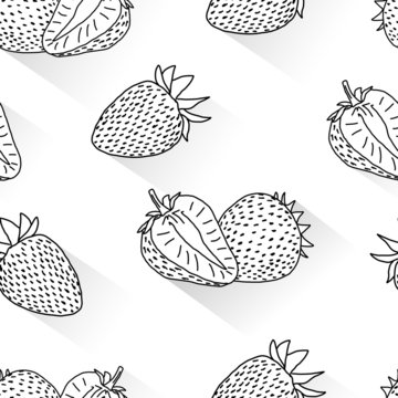 Strawberry doodle seamless