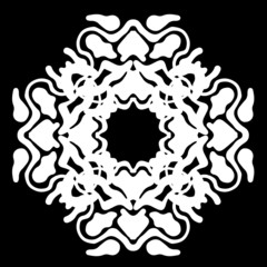 ornament, stencil round pattern, cut out design, decor element