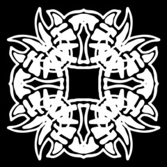 ornament, stencil round pattern, cut out design, decor element