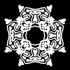 ornament, stencil round pattern, cut out design, decor element