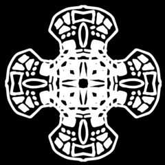 ornament, stencil round pattern, cut out design, decor element