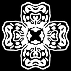 ornament, stencil round pattern, cut out design, decor element