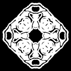 ornament, stencil round pattern, cut out design, decor element