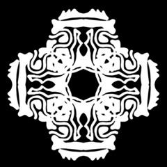 ornament, stencil round pattern, cut out design, decor element