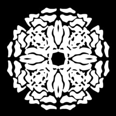 ornament, stencil round pattern, cut out design, decor element