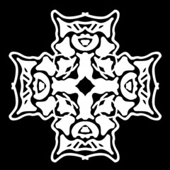 ornament, stencil round pattern, cut out design, decor element