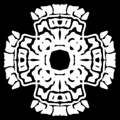 ornament, stencil round pattern, cut out design, decor element