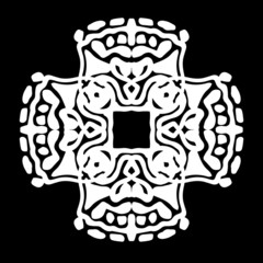 ornament, stencil round pattern, cut out design, decor element