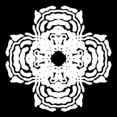 ornament, stencil round pattern, cut out design, decor element