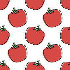 Seamless background with tomatoe
