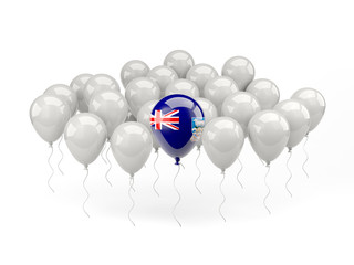 Air balloons with flag of falkland islands
