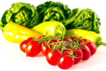 Vegetables on a white background