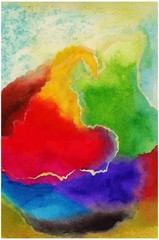 Abstract art. Watercolors on paper