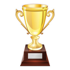 Vector gold shiny trophy