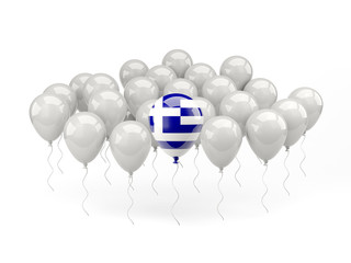 Air balloons with flag of greece