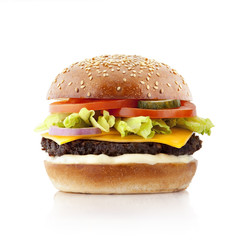 delicious burger - obrazy, fototapety, plakaty